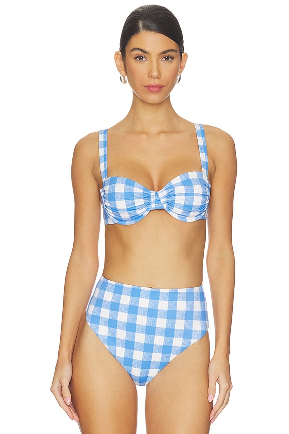 view 1 of 4 Beckett Top in Blue Bonnet Gingham