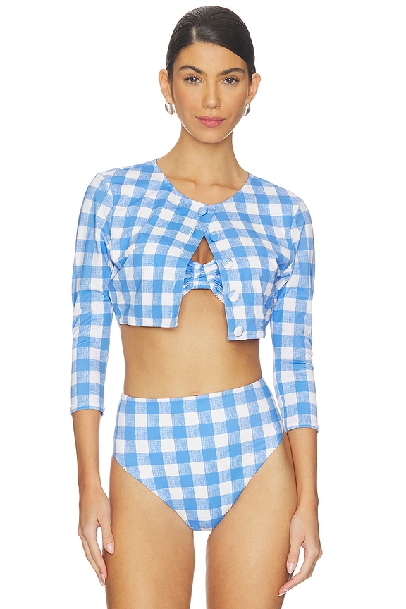 view 1 of 5 BAÑO SKYE in Blue Bonnet Gingham