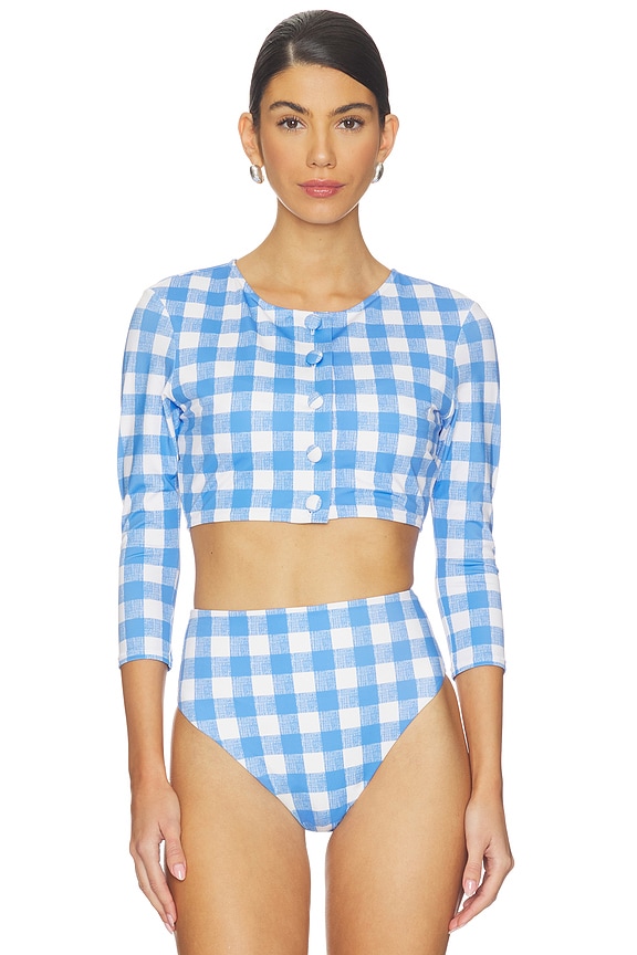 view 2 of 5 BAÑO SKYE in Blue Bonnet Gingham