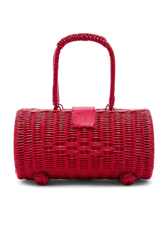 view 2 of 4 BOLSO CLARISSA WICKER in Salsa