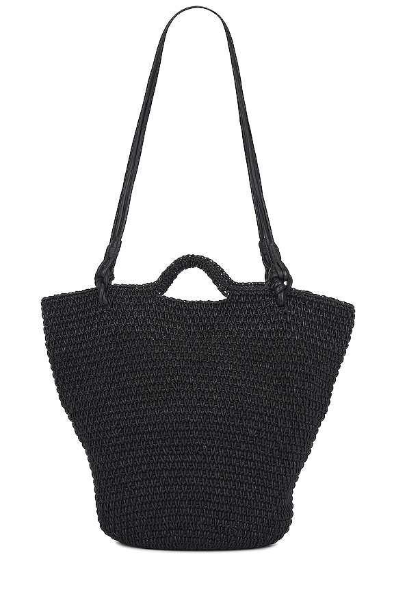 view 2 of 4 Crochet Basket Bag in Black