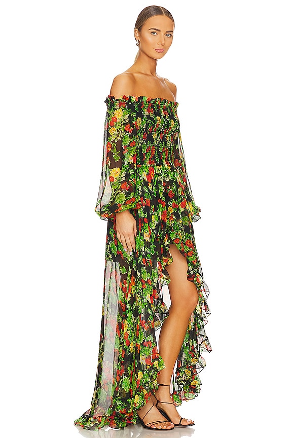 view 2 of 3 AMBROSSIA ガウン in Yellow Red Noir Floral