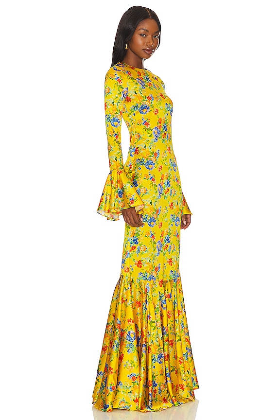 view 2 of 3 Allonia Gown in Yellow Radiant Floral