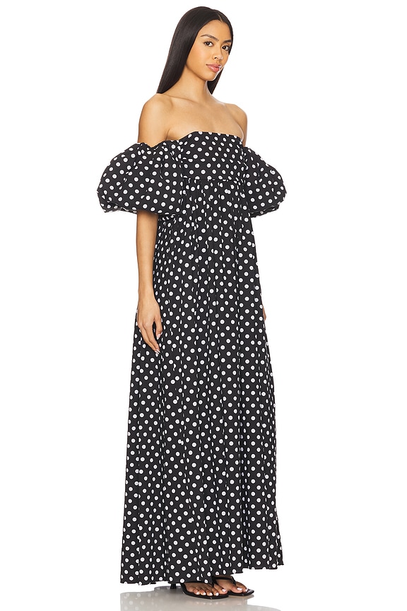 view 2 of 4 Emilia Maxi Dress in Black White Polka Dot