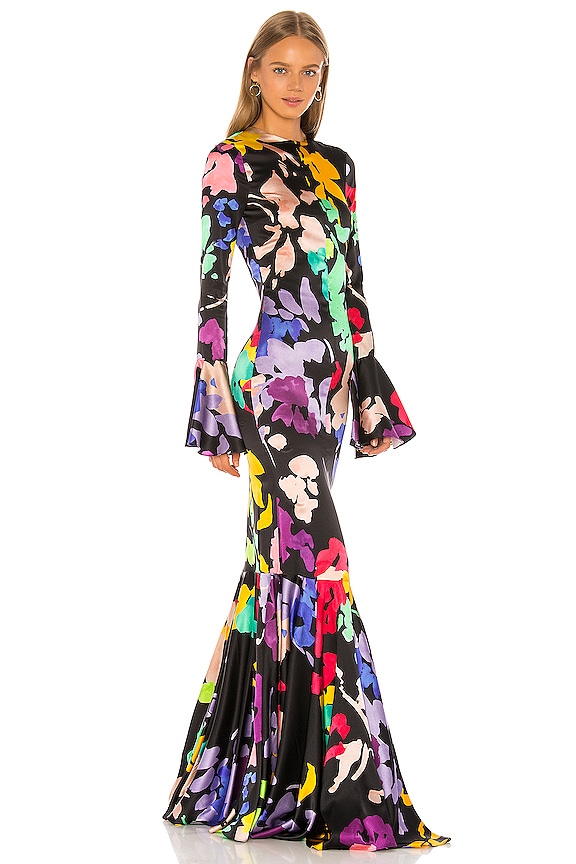 view 1 of 3 Allonia Gown in Black Multi