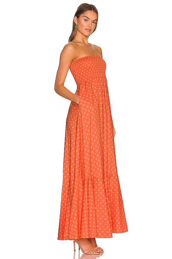 view 2 of 3 ROBE MAXI HAISLEY in Salmon & Orange Polka Dot