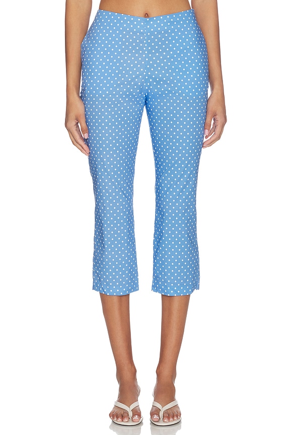 view 2 of 7 Andi Capri Pants in Periwinkle & White