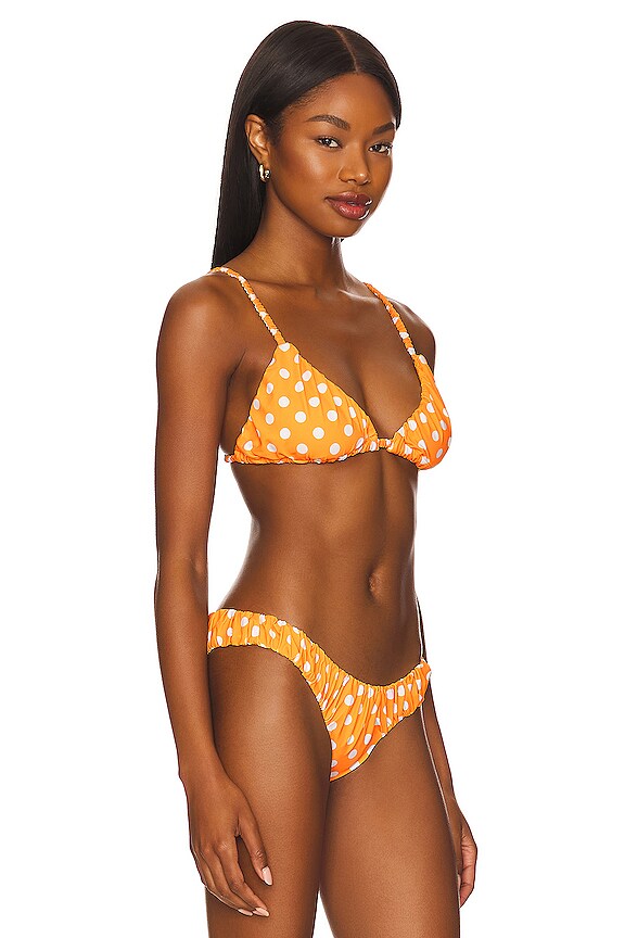 view 2 of 4 TOP BIKINI STACIA in Yellow White Polka Dot