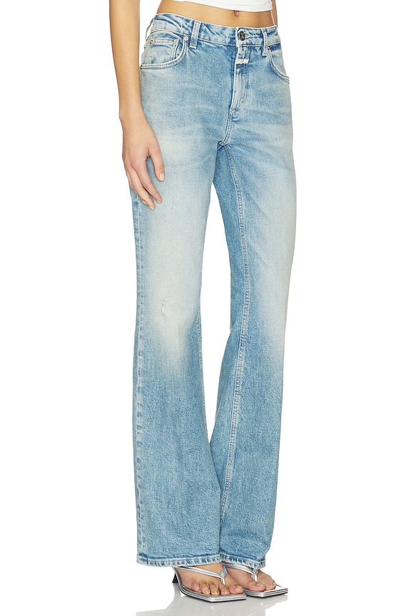 view 2 of 6 Jovanna Flared Jeans in Mid Blue