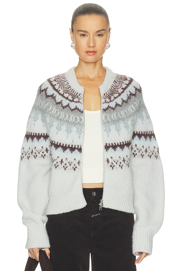 view 2 of 6 Cropped Zip Cardigan in Cloud Cream