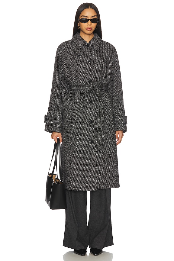 view 2 of 5 Belted Coat in Grey Heather Melange