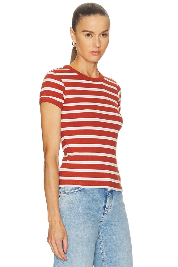 view 2 of 4 Slim Tee Shirt in Brick Red