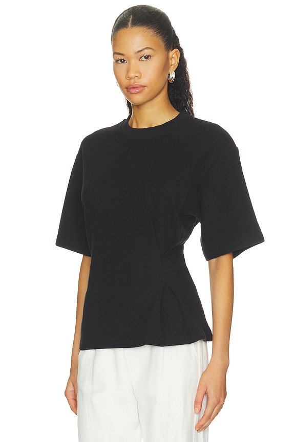 view 2 of 4 Draped T-shirt in Black