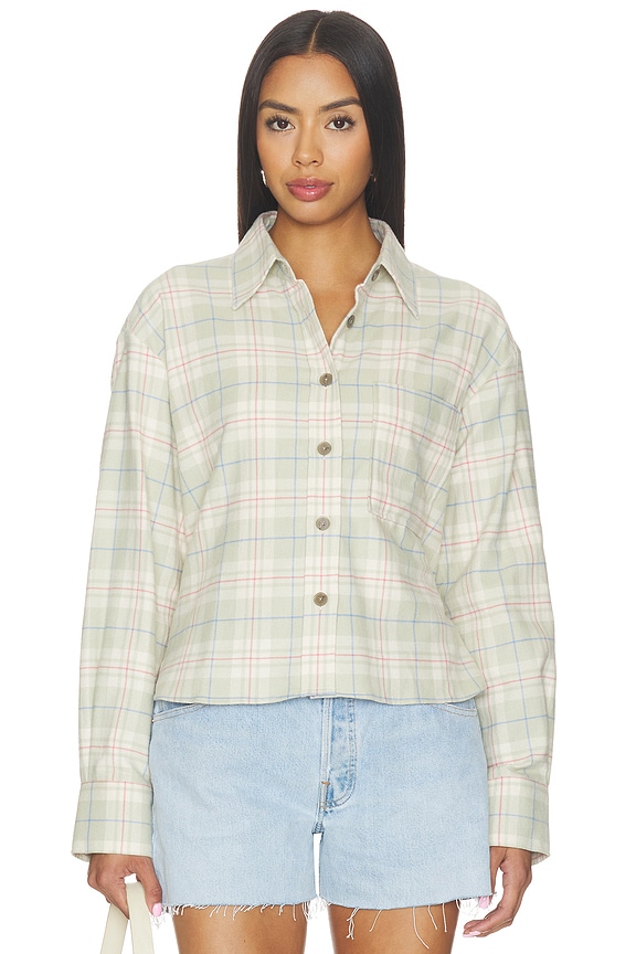 view 2 of 5 CAMISA OVERSIZE CORTA CROPPED OVERSIZED SHIRT in Cypress Green