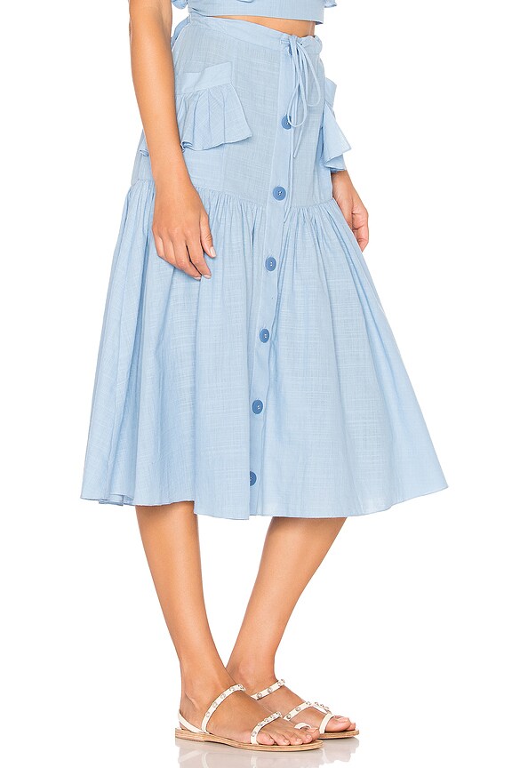 view 2 of 4 FARA ミディ丈スカート in Riv Blue