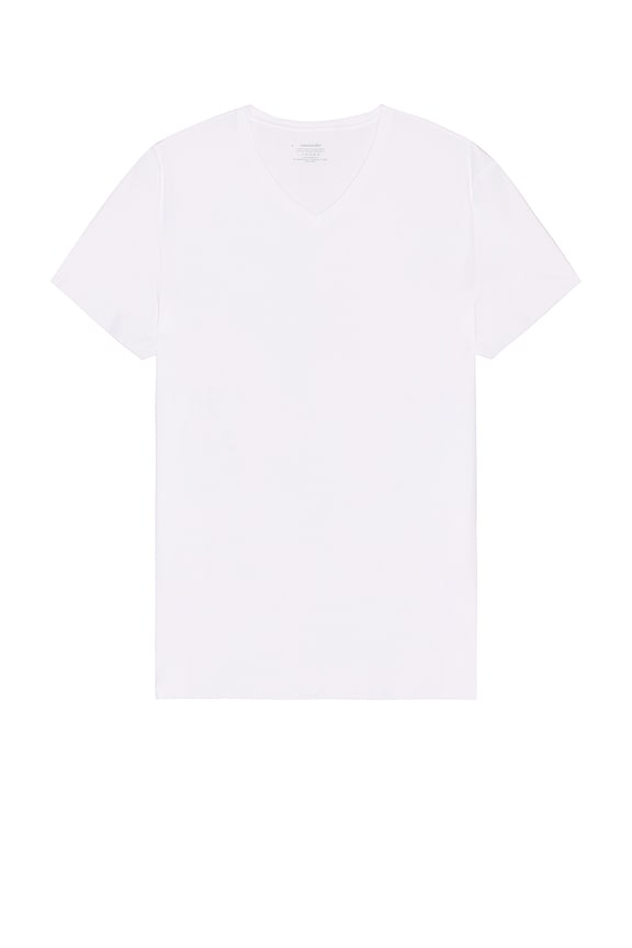 view 2 of 3 Microfiber 2 Pack V-Neck Undershirt in Black & White