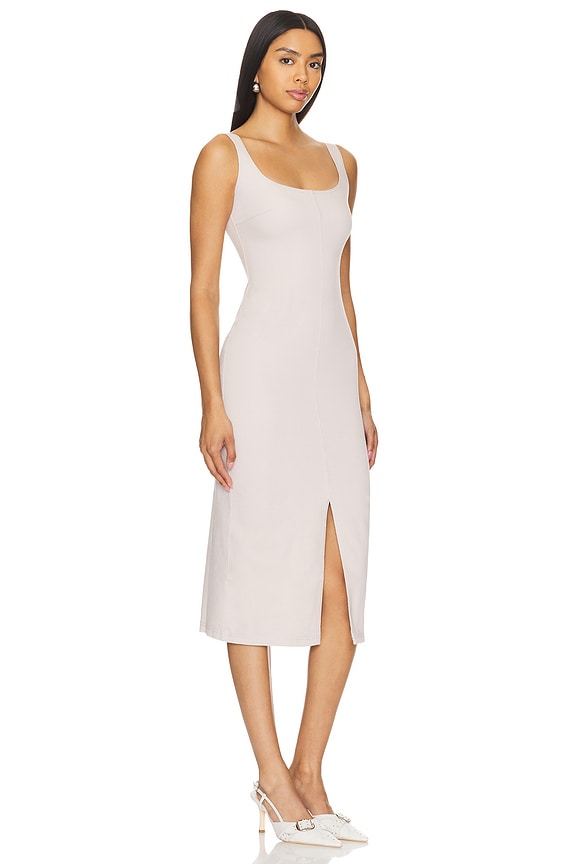 view 2 of 3 Do It All Denim Midi Dress in Porcelain