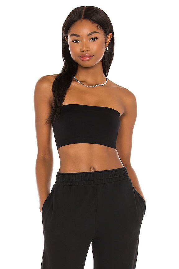 view 2 of 5 Minimalist Bandeau Bralette in Black