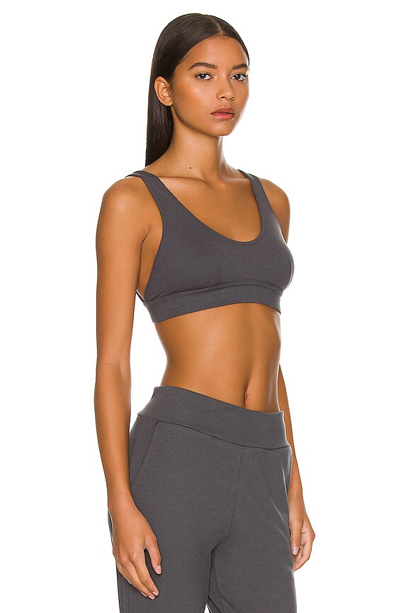 view 2 of 4 Luxury Rib Bralette in Charcoal