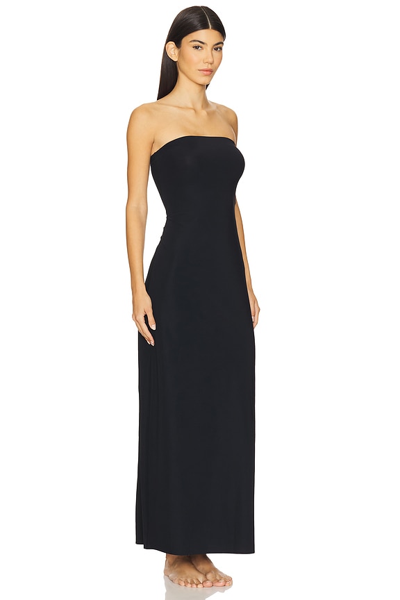 view 2 of 3 Classic Strapless Maxi Slip in Black