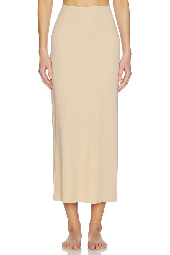 view 1 of 4 Classic Maxi Half Slip Skirt in Beige