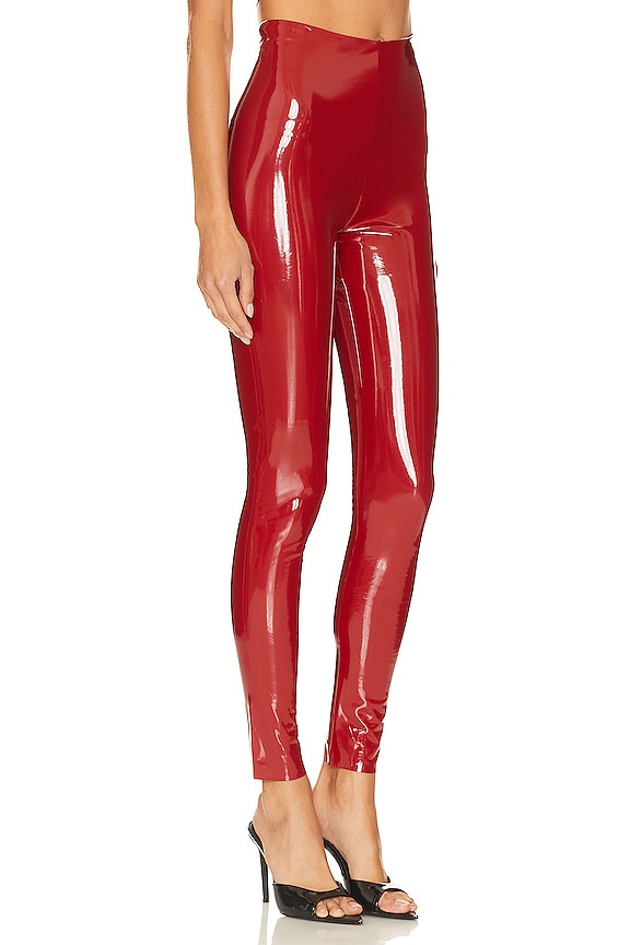 view 2 of 4 Faux Patent Leather Legging in Lava