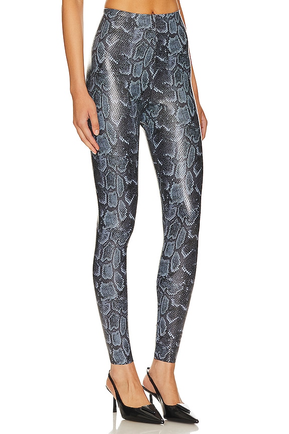 view 2 of 4 LEGGINGS EN CUIR in Steel Python