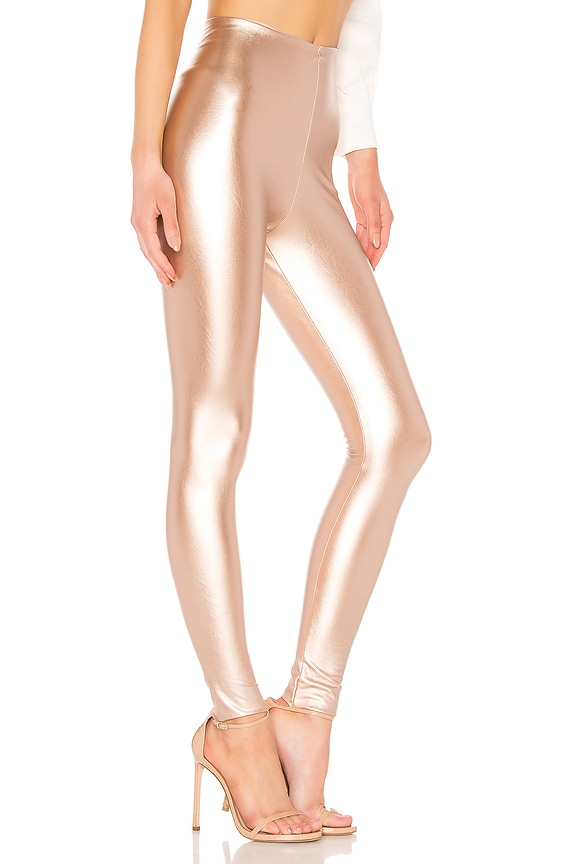 view 2 of 4 Perfect Control Faux Leather Legging in Rose Gold