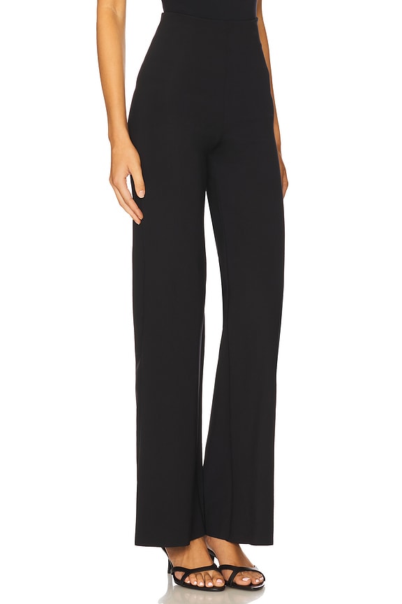 view 2 of 6 Neoprene Wide Leg Pant in Black