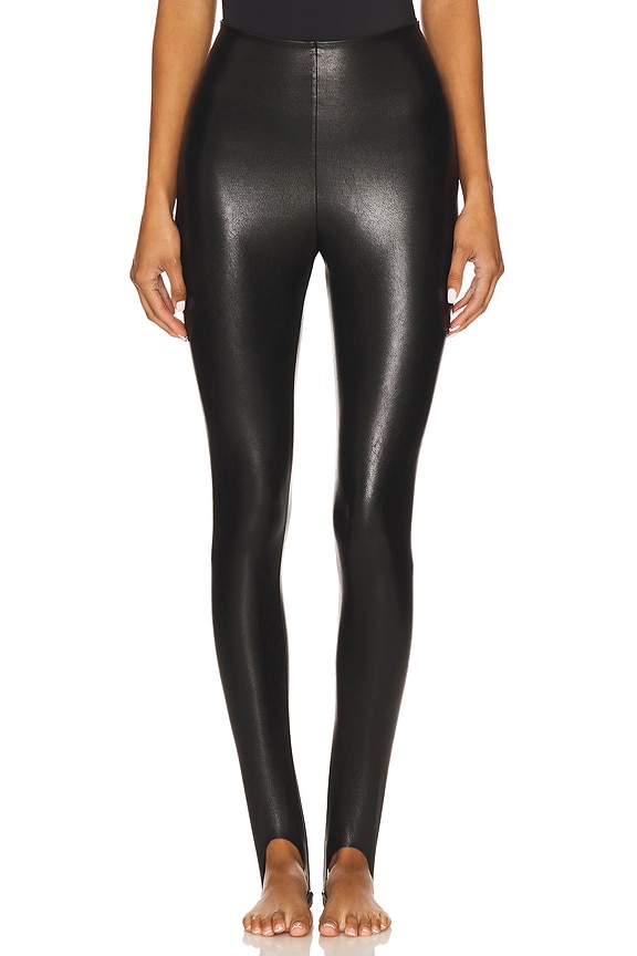 view 2 of 7 Faux Leather Stirrup in Black