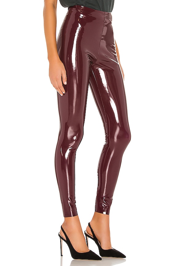 view 2 of 4 Patent Leggings in Burgundy