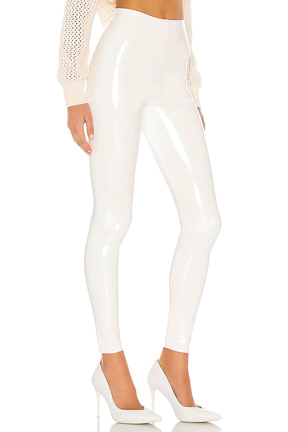 view 2 of 4 Patent Leggings in White
