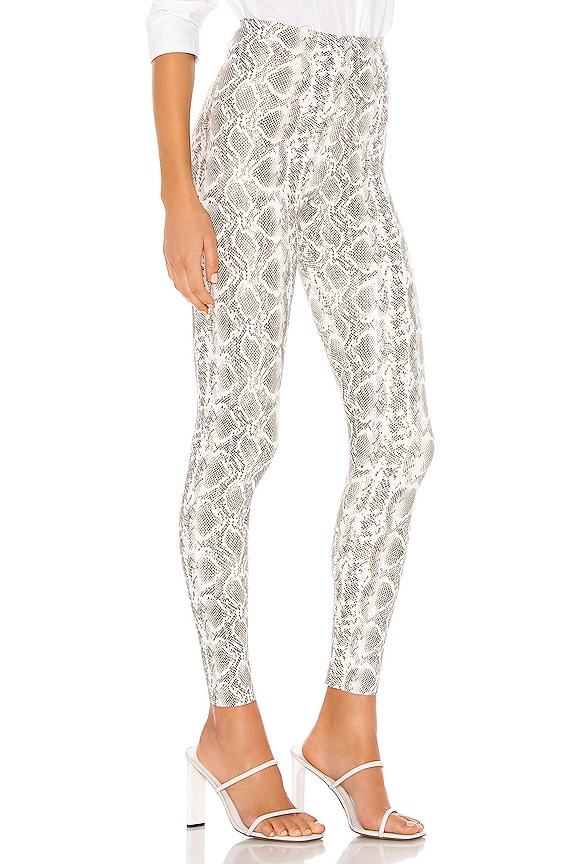 view 2 of 4 Faux Leather Animal Leggings in White Snake
