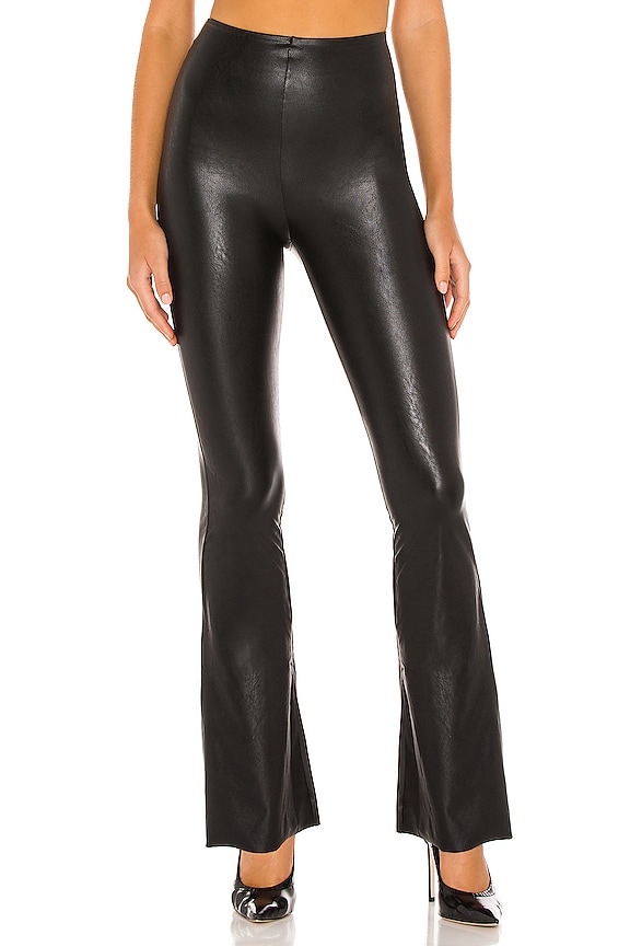 Commando Faux Leather Flared Pant in Black | REVOLVE