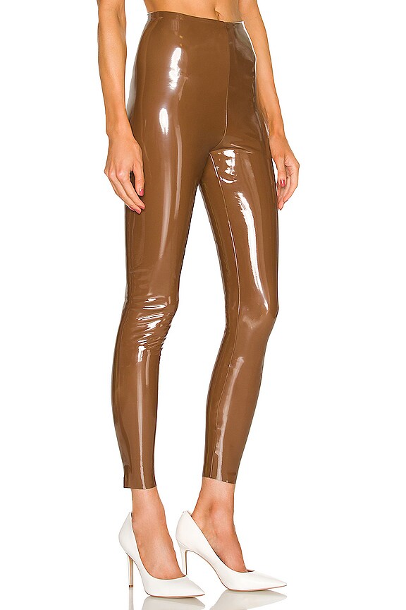 view 2 of 4 Faux Patent Leather Leggings in Cinnamon