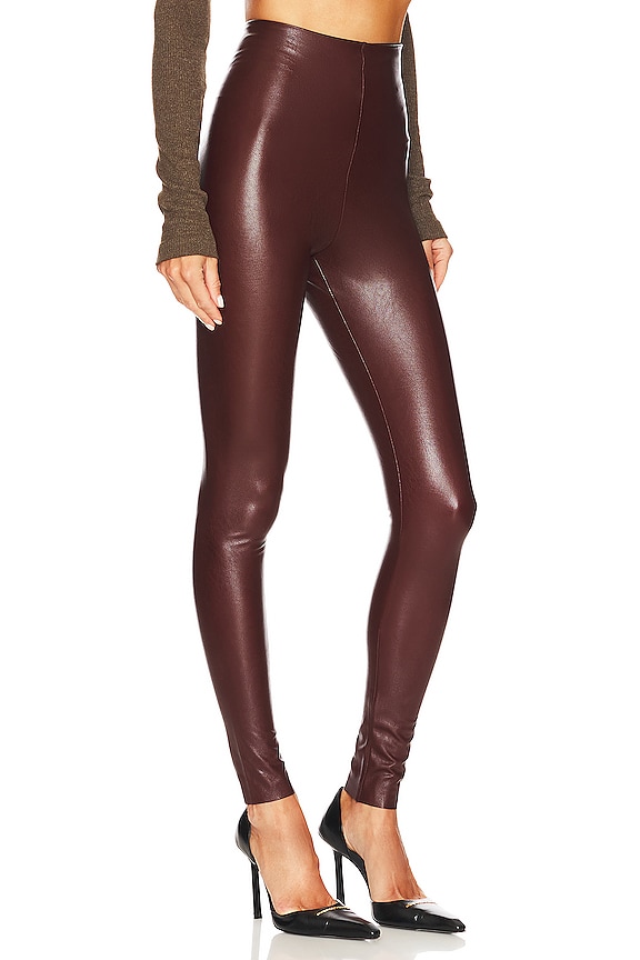 view 2 of 4 Faux Leather Legging in Oxblood