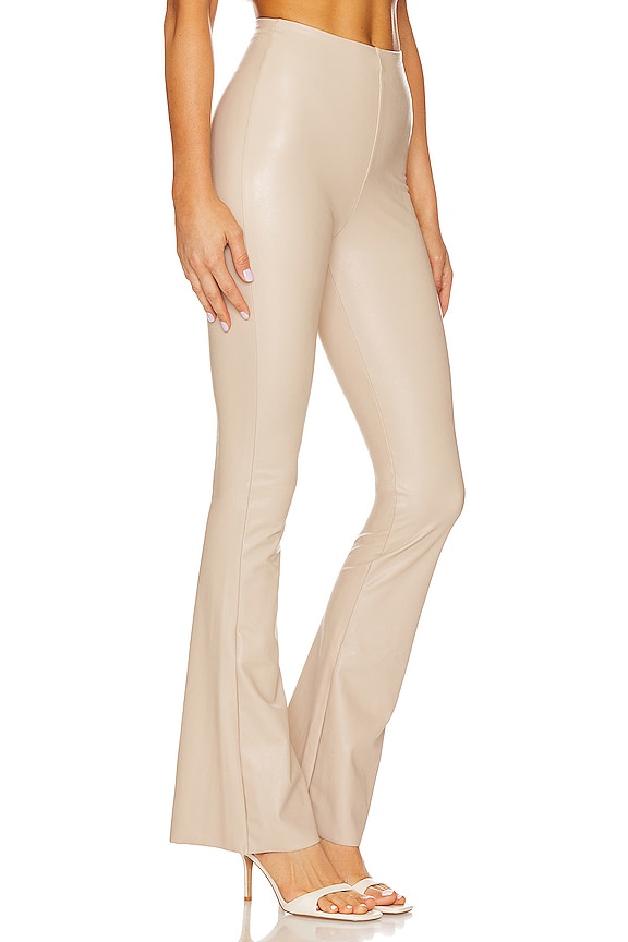 view 2 of 4 FAUX LEATHER FLARE レギンス in Sand