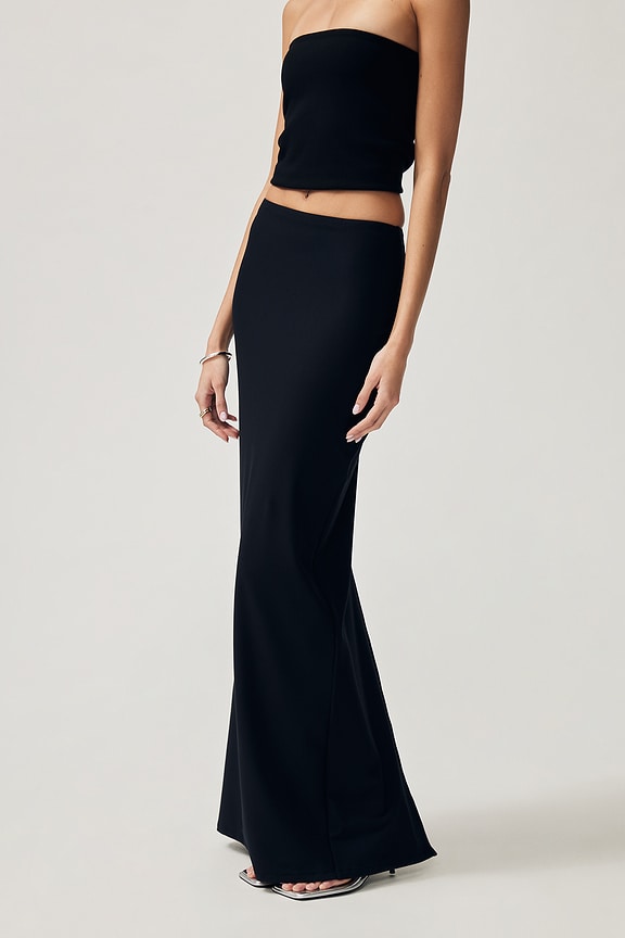 view 2 of 7 Butter Luxe Maxi Column Skirt in Black