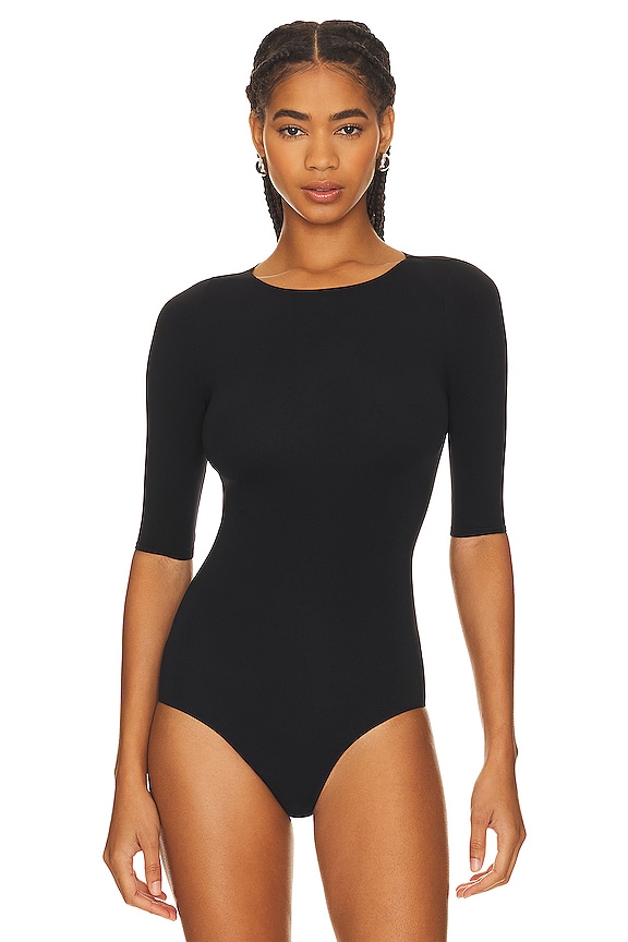 view 2 of 5 Ballet Boatneck Bodysuit in Black