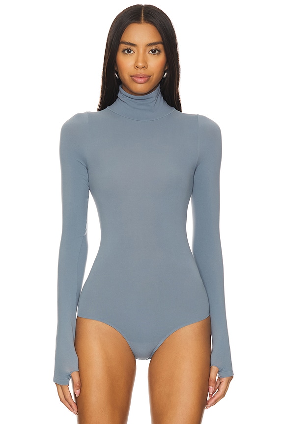 view 2 of 5 Ballet Turtleneck Bodysuit in Bluestone