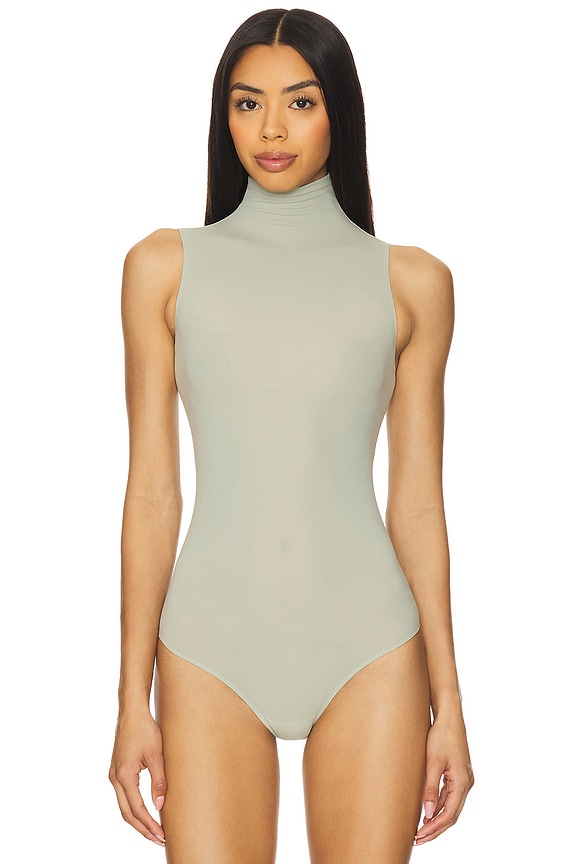 view 2 of 5 Ballet Mockneck Sleeveless Bodysuit in Pistachio