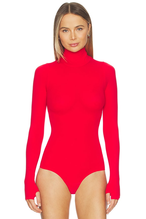 view 2 of 5 Ballet Body Turtleneck Bodysuit in Scarlet