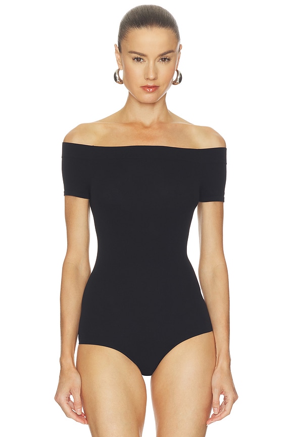 view 2 of 5 Ballet Cap Sleeve Bodysuit in Black