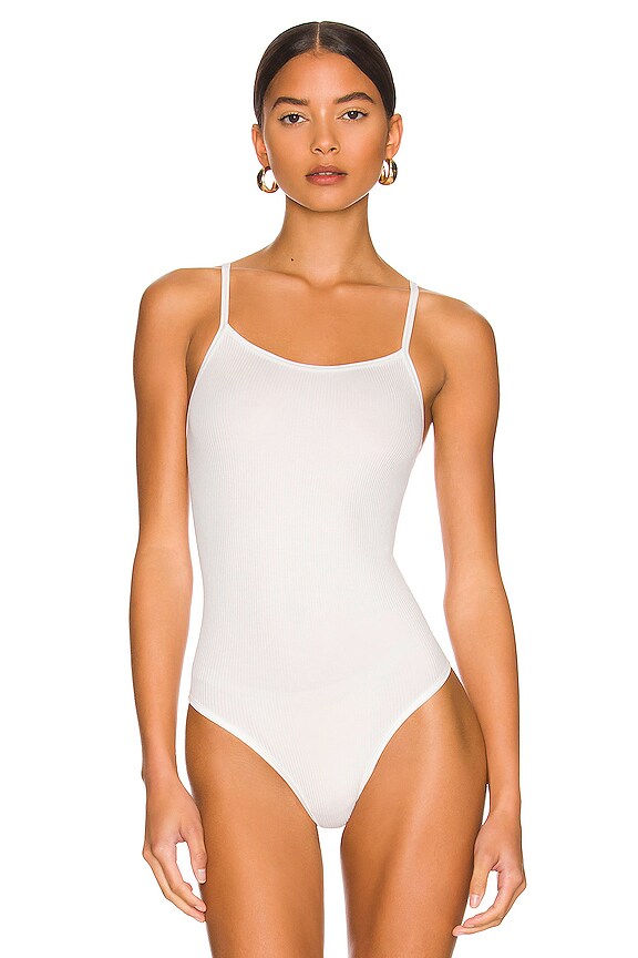 view 2 of 5 Studio Rib Bodysuit in White