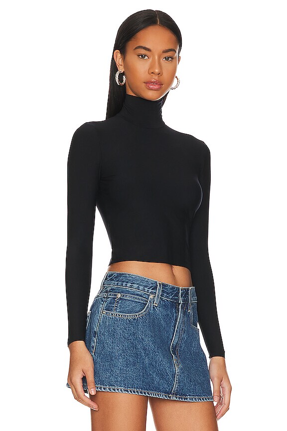 view 2 of 4 BUTTER タートルネックトップ in Black