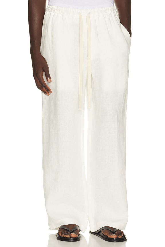 view 1 of 5 PANTALÓN CON TRABILLA WIDE in White