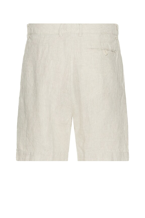 view 2 of 4 Pleated Linen Short in Oatmeal