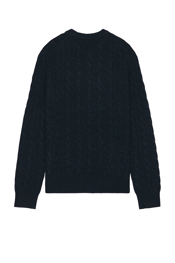 view 2 of 3 Cashmere Cable Crew Sweater in Navy