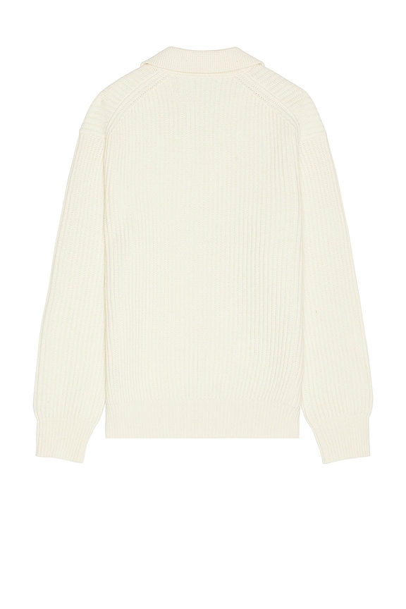view 2 of 3 Open Collar Rib Sweater in Winter White