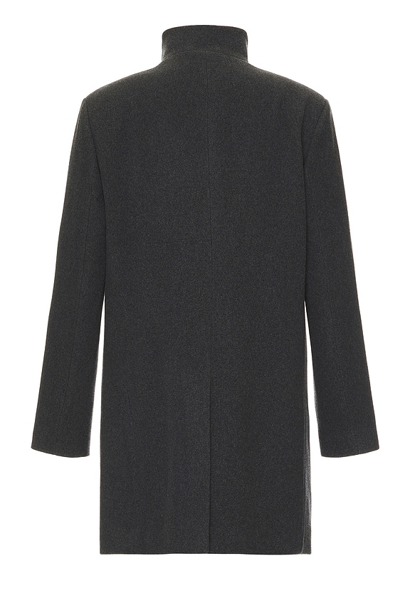 view 2 of 2 Test Funnel Neck Coat in Charcoal